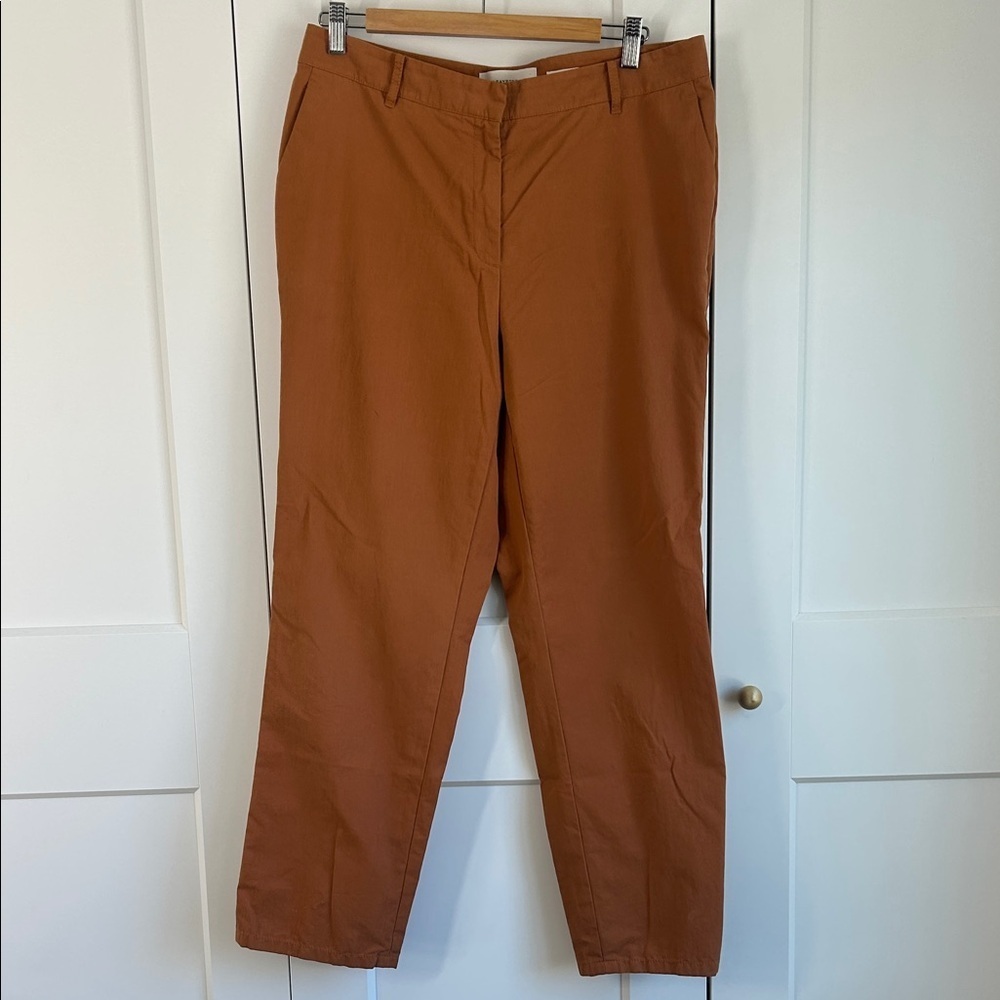Lafayette 148 New York Clinton Rich Clay Cropped Pants | 12 - Picture 2 of 6